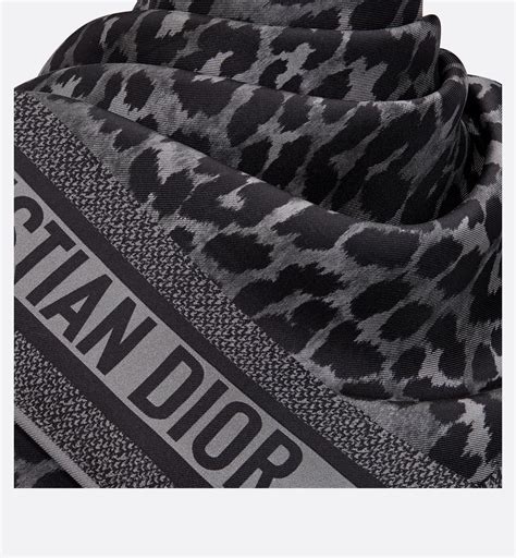 dior silk twill scarf|dior mizza scarf cheetah.